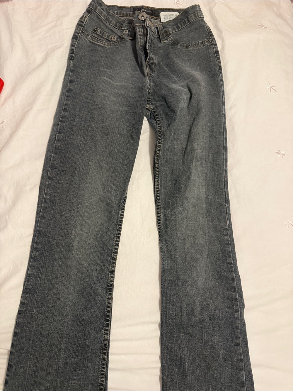 Gray Boot-Leg Jeans